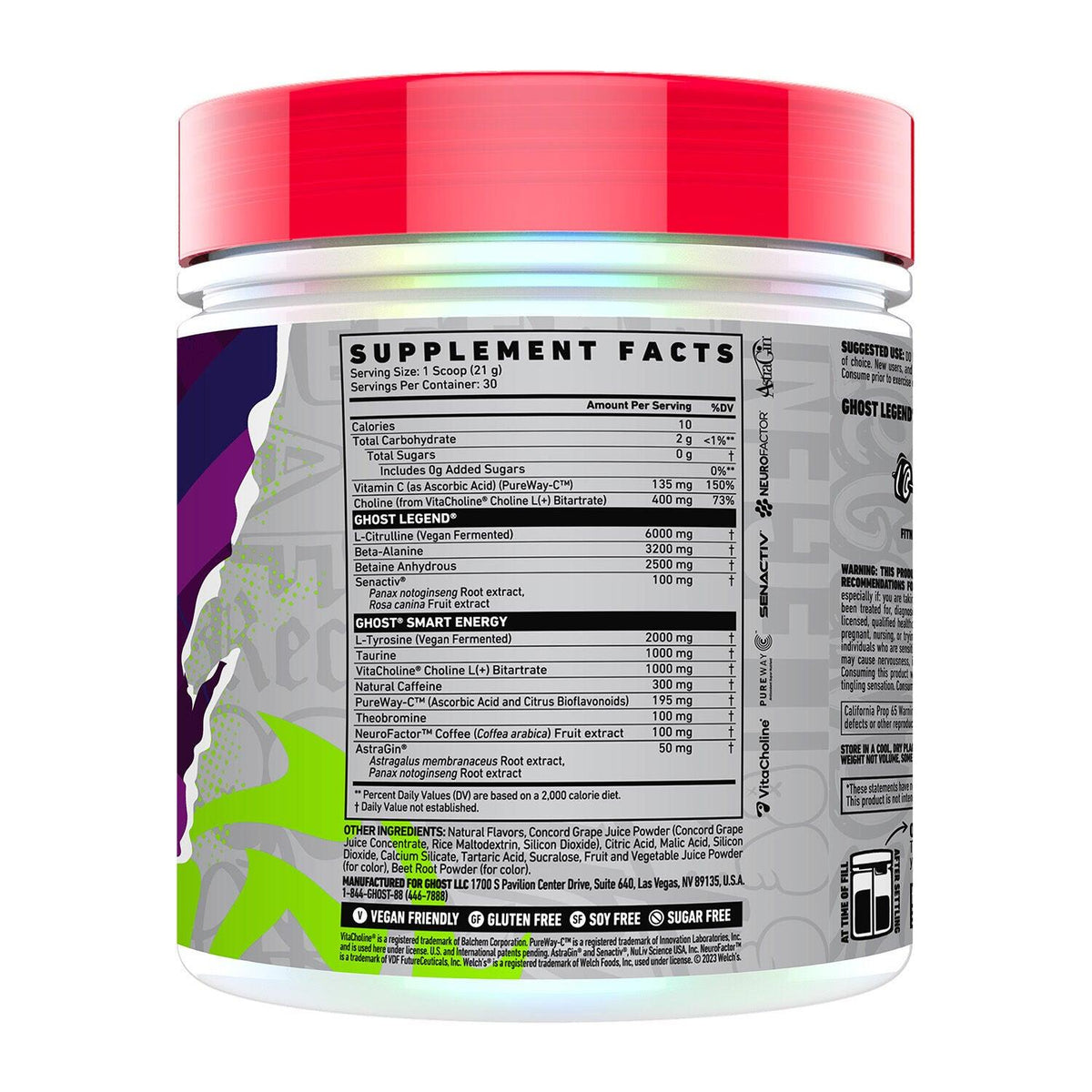 GHOST Legend Pre-Workout – Welch's Grape