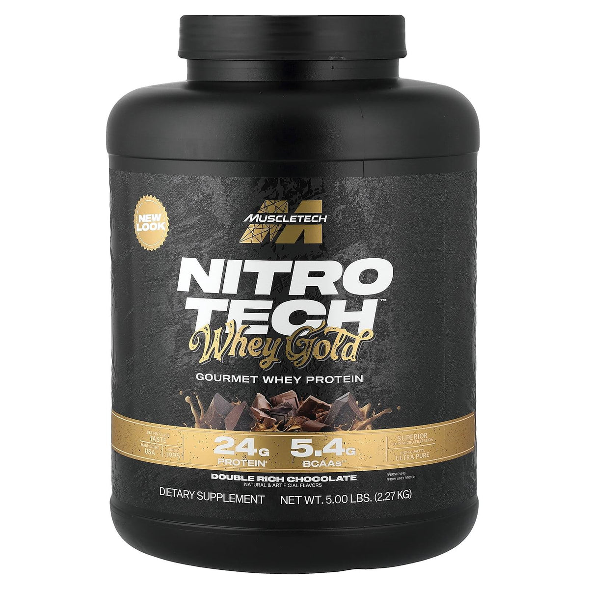 MuscleTech Nitro-Tech Whey Gold 5.03 lb – Double Rich Chocolate
