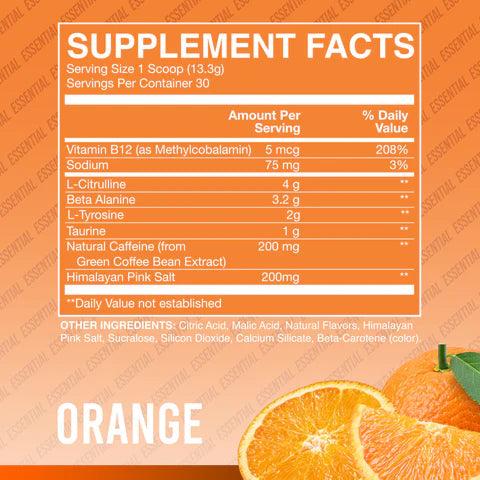 RAW CBUM Essential Pre-Workout – Orange