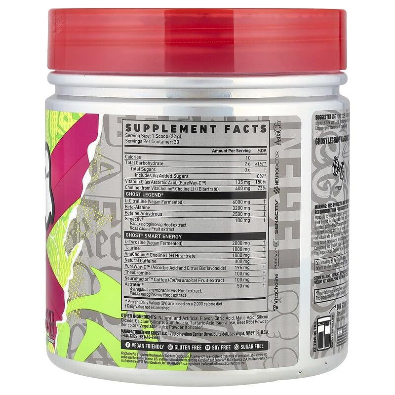 GHOST Legend Pre-Workout – WARHEADS Sour Watermelon