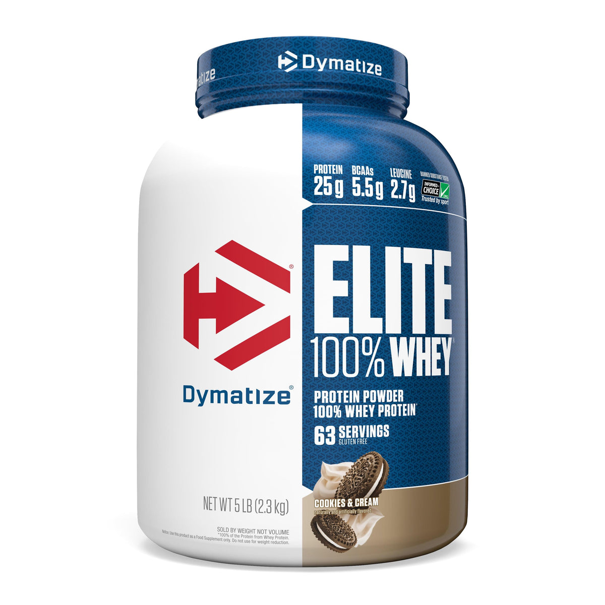 Dymatize Elite 100% Whey – Cookies & Cream – 5 lb